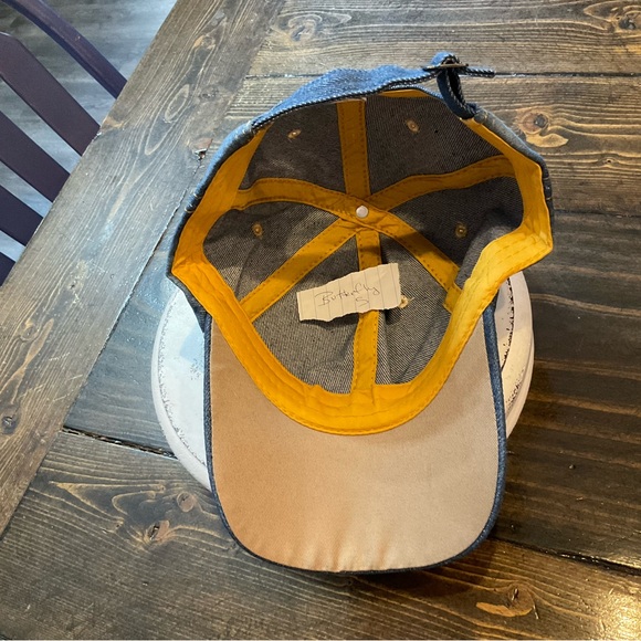 NWOT Embellished Denim Cap with Butterfly Design - Picture 3 of 3